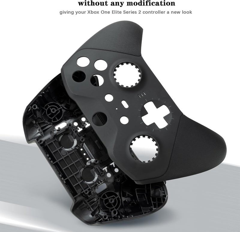 Sedicoca Housing Shell Faceplate Front Back Case Top Cover Bottom Case LB RB Bumper Trigger Button Middle Baffle for Xbox One Elite Series 2 Elite Series 2 Core Controller Replacement Parts(Black - Image 3